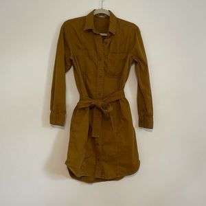 Everlane gold utility dress